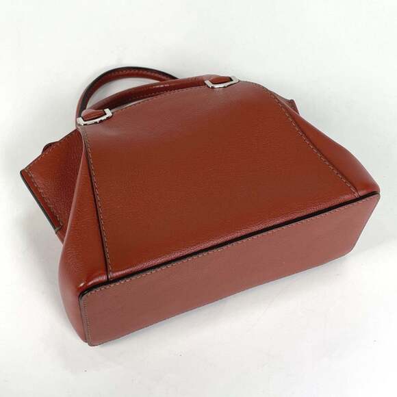 Cartier logo handbag "C de Cartier" in brown leather for women - Picture 2 of 6